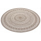 Kusový koberec Mujkoberec Original Flatweave 104854 Light-Brown/Cream kruh – na von aj na doma