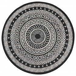 Kusový koberec Flatweave 104855 Black / Cream