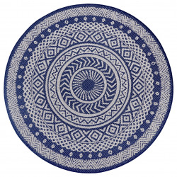Kusový koberec Flatweave 104856 Blue / Cream