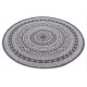 Kusový koberec Mujkoberec Original Flatweave 104857 Grey/Silver kruh – na von aj na doma