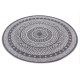 Kusový koberec Mujkoberec Original Flatweave 104857 Grey/Silver kruh – na von aj na doma