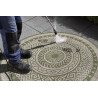 Kusový koberec Mujkoberec Original Flatweave 104858 Green/Cream kruh – na von aj na doma