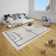Detský kusový koberec Mujkoberec Original Flatweave Kids rugs 104871 Cream / Black