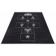 Detský kusový koberec Mujkoberec Original Flatweave Kids rugs 104874 Black / Cream