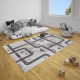 Detský kusový koberec Mujkoberec Original Flatweave Kids rugs 104875 Cream / Black