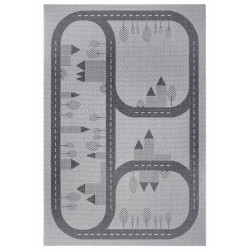 Detský kusový koberec Mujkoberec Original Flatweave Kids rugs 104878 Grey