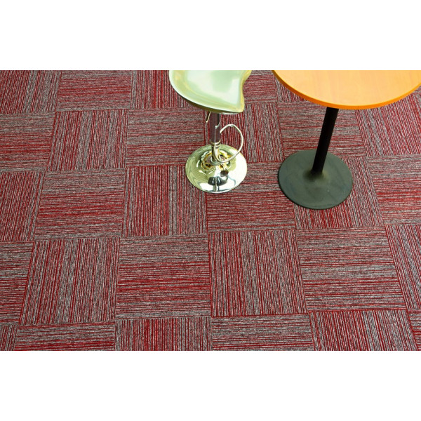 Kobercový štvorec Coral Lines 60380-50 červeno-šedý