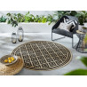 Kusový koberec Florence Alfresco Moretti Black/Beige kruh