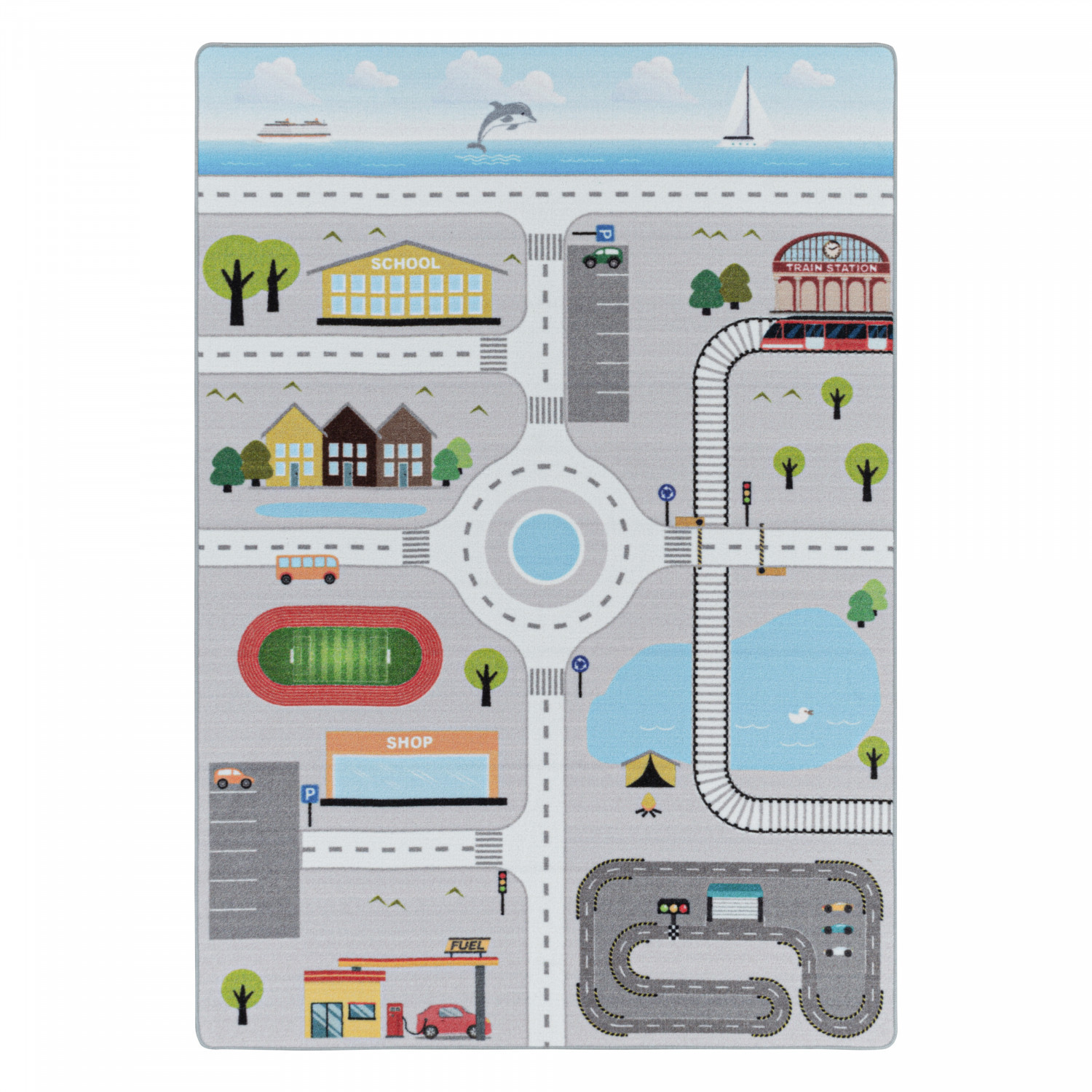 Ayyildiz, Detský kusový koberec Play 2902 grey, 140x200, viacfarebná, detská izba