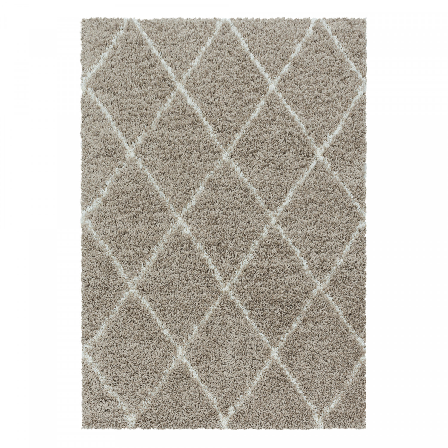 Ayyildiz, Kusový koberec Alvor Shaggy 3401 beige, 280x370, béžová, obývacia izba