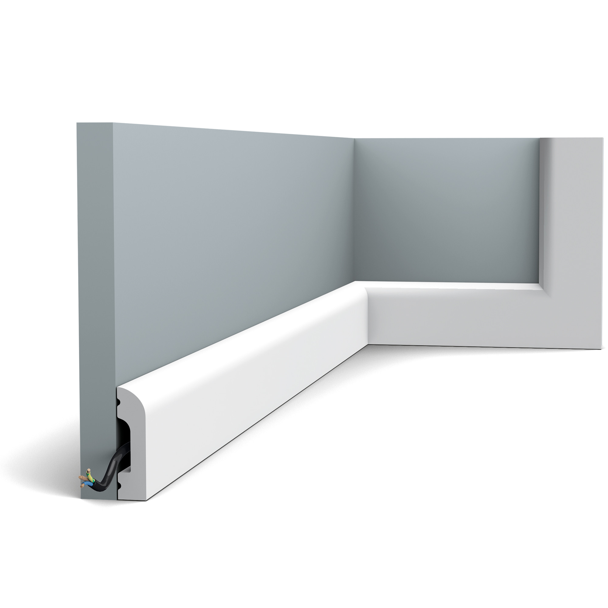 ORAC Decor, ORAC podlahová lišta SX182, 2000x50x13 mm, biela