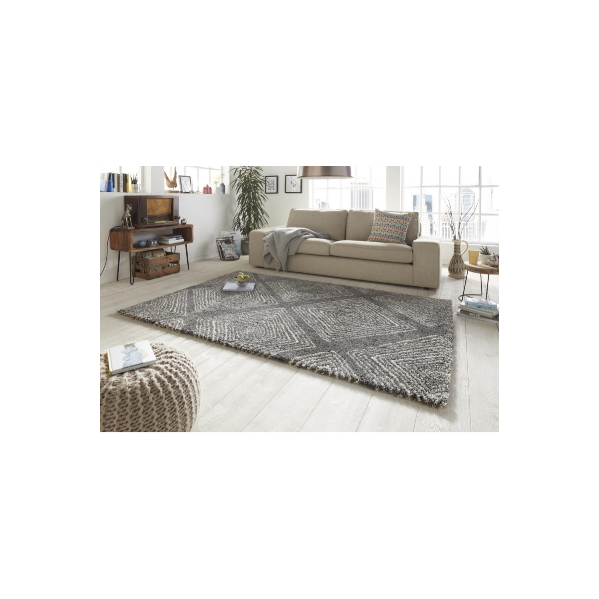 AKCIA: 80x150 cm Kusový koberec Allure 102763 grau creme