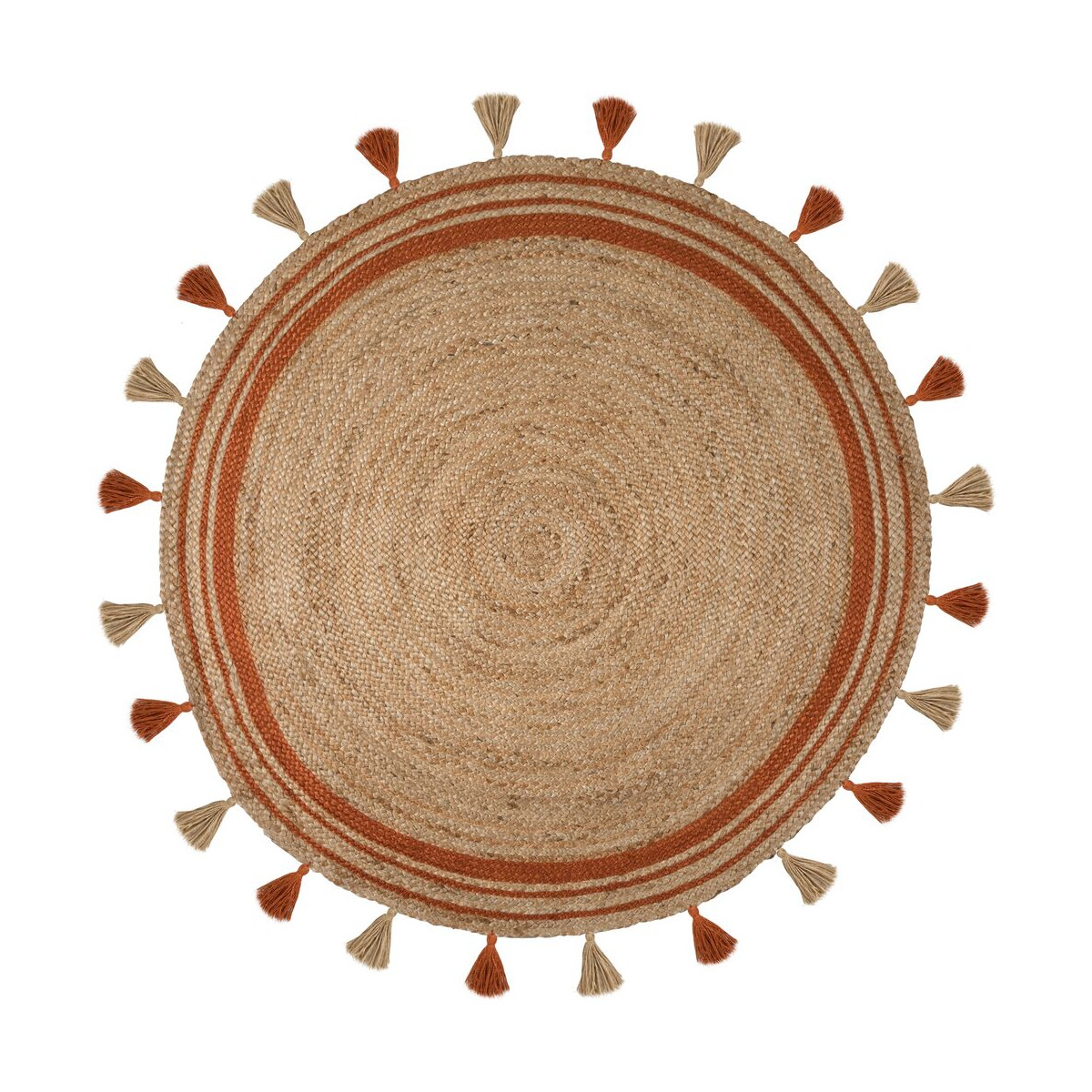 Kusový koberec Lunar Jute Circle Orange