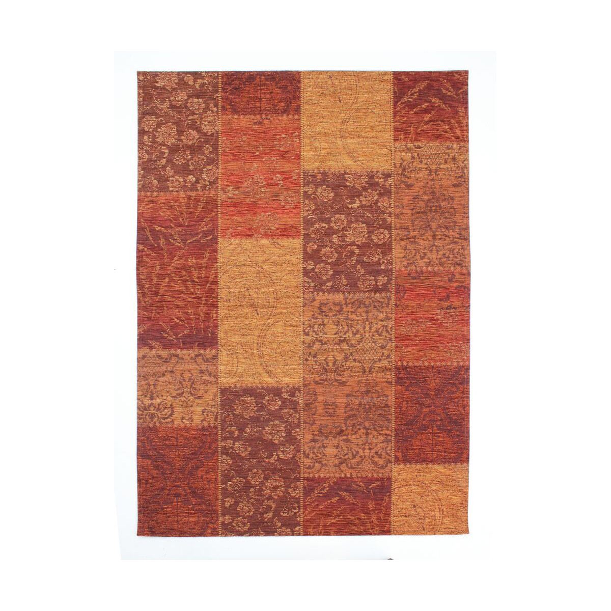 Kusový koberec Manhattan Patchwork Chenile Terracotta