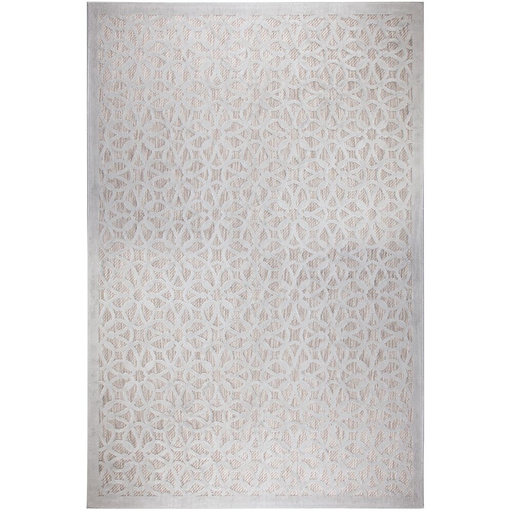 Flair Rugs, Kusový koberec Piatto Argento Silver – na von aj na doma, 80x150, šedá, chodba / predsieň