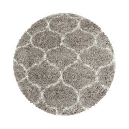 Ayyildiz, Kusový koberec Salsa Shaggy 3201 beige kruh, 80x80 (priemer) kruh, béžová, obývacia izba