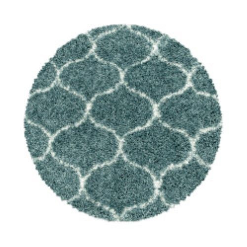 Ayyildiz, Kusový koberec Salsa Shaggy 3201 blue kruh, 160x160 (priemer) kruh, modrá, obývacia izba
