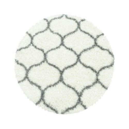 Ayyildiz, Kusový koberec Salsa Shaggy 3201 cream kruh, 80x80 (priemer) kruh, biela, obývacia izba