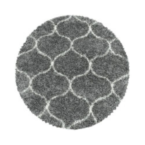 Ayyildiz, Kusový koberec Salsa Shaggy 3201 grey kruh, 120x120 (priemer) kruh, šedá, obývacia izba