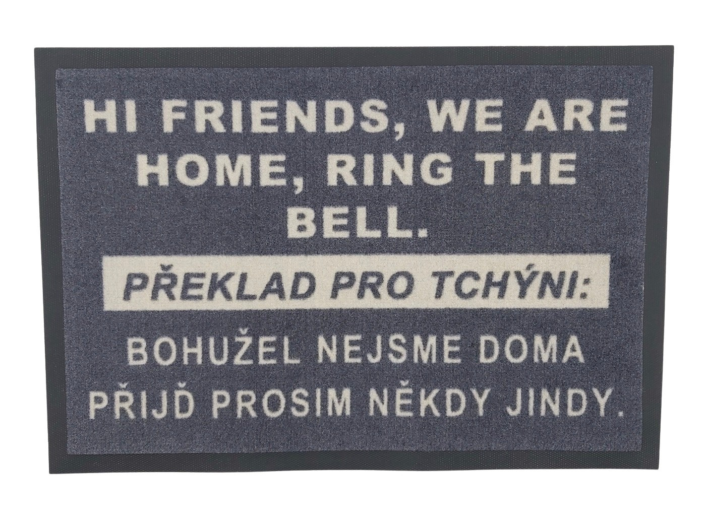 GDmats, Rohožka HI FRIENDS 40x60 cm – na von aj na doma, 40x60, šedá