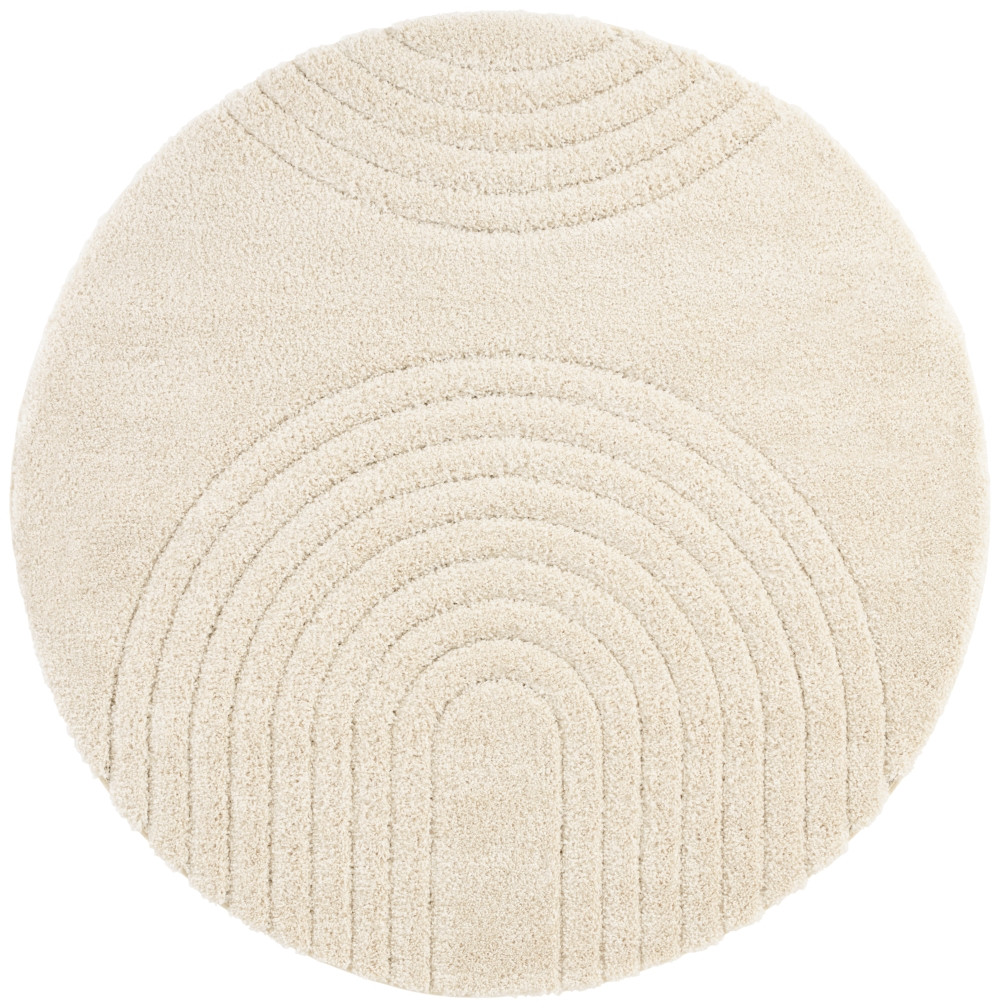 Hanse Home, Kusový koberec Norwalk 105104 cream kruh, 160x160 (priemer) kruh, biela, obývacia izba
