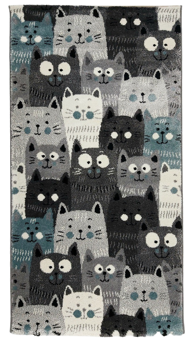 Vopi, Detský koberec Kiddo A1079 blue, 120x170, modrá, detská izba
