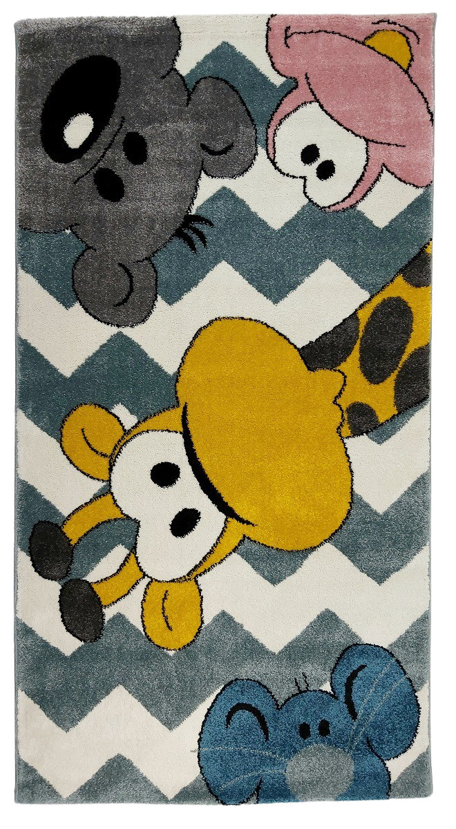 Vopi, Detský koberec Kiddo A1084 multi, 80x150, viacfarebná, detská izba