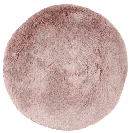 Obsession, Kusový koberec Samba 495 Powderpink kruh, 80x80 (priemer) kruh, ružová, obývacia izba