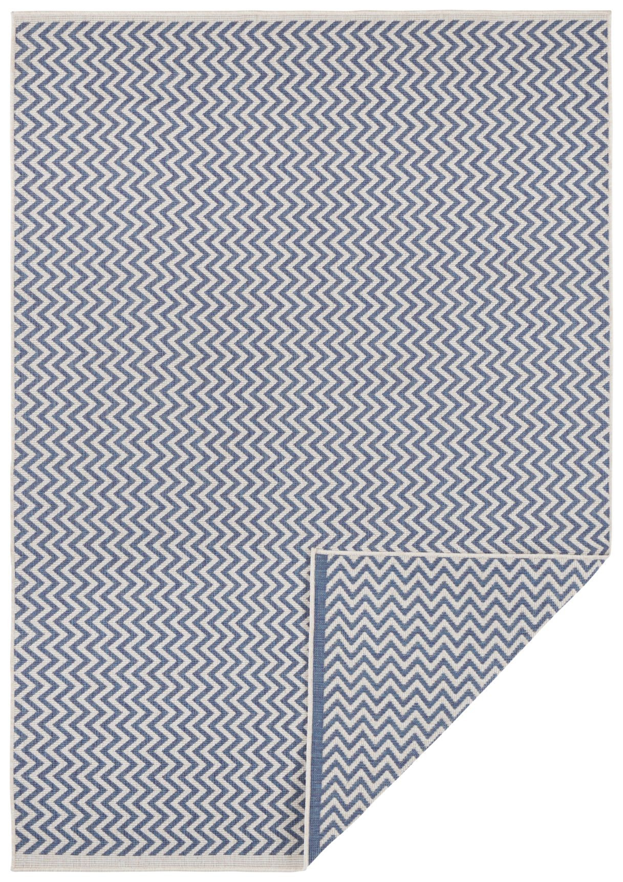 Kusový koberec Mujkoberec Original Nora 103734 Blue, Creme – na von aj na doma - 80x150 cm Mujkoberec Original 