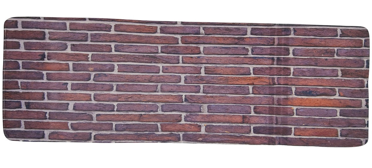 Apextextil, Protišmyková 3D predložka Tehly, 60x180, fialová, kuchyňa