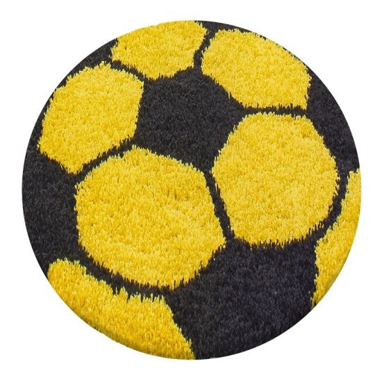 Ayyildiz, Kusový koberec Fun 6001 yellow, 100x100 (priemer) kruh, žltá, detská izba