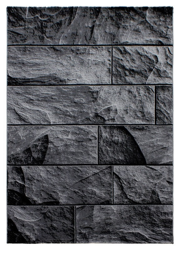 Ayyildiz, Kusový koberec Parma 9250 black, 80x300, šedá, chodba / predsieň