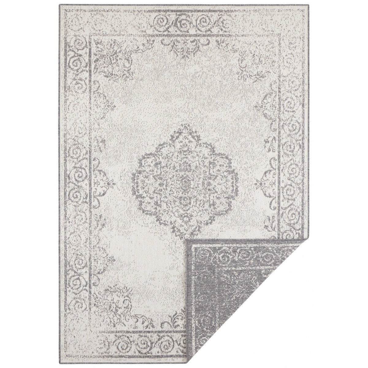 AKCIA: 160x230 cm Kusový koberec Twin Supreme 103870 Grey/Cream – na von aj na doma