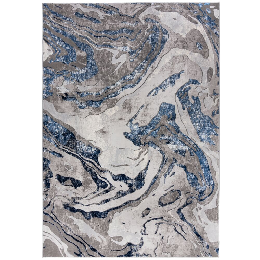 Flair Rugs, Kusový koberec Eris Marbled Navy, 200x290, modrá, kancelária