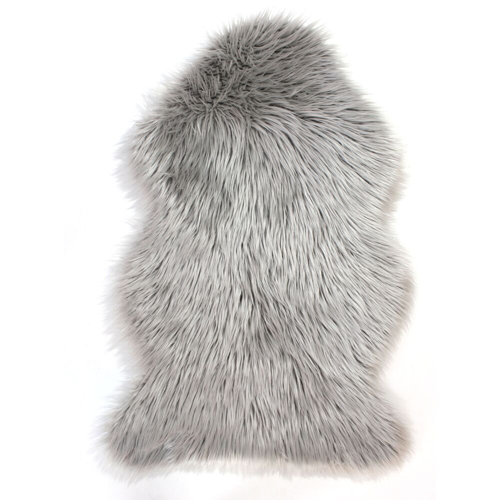Kusový koberec Faux Fur Sheepskin Grey - 60x90 tvar kožušiny cm Flair Rugs koberce 