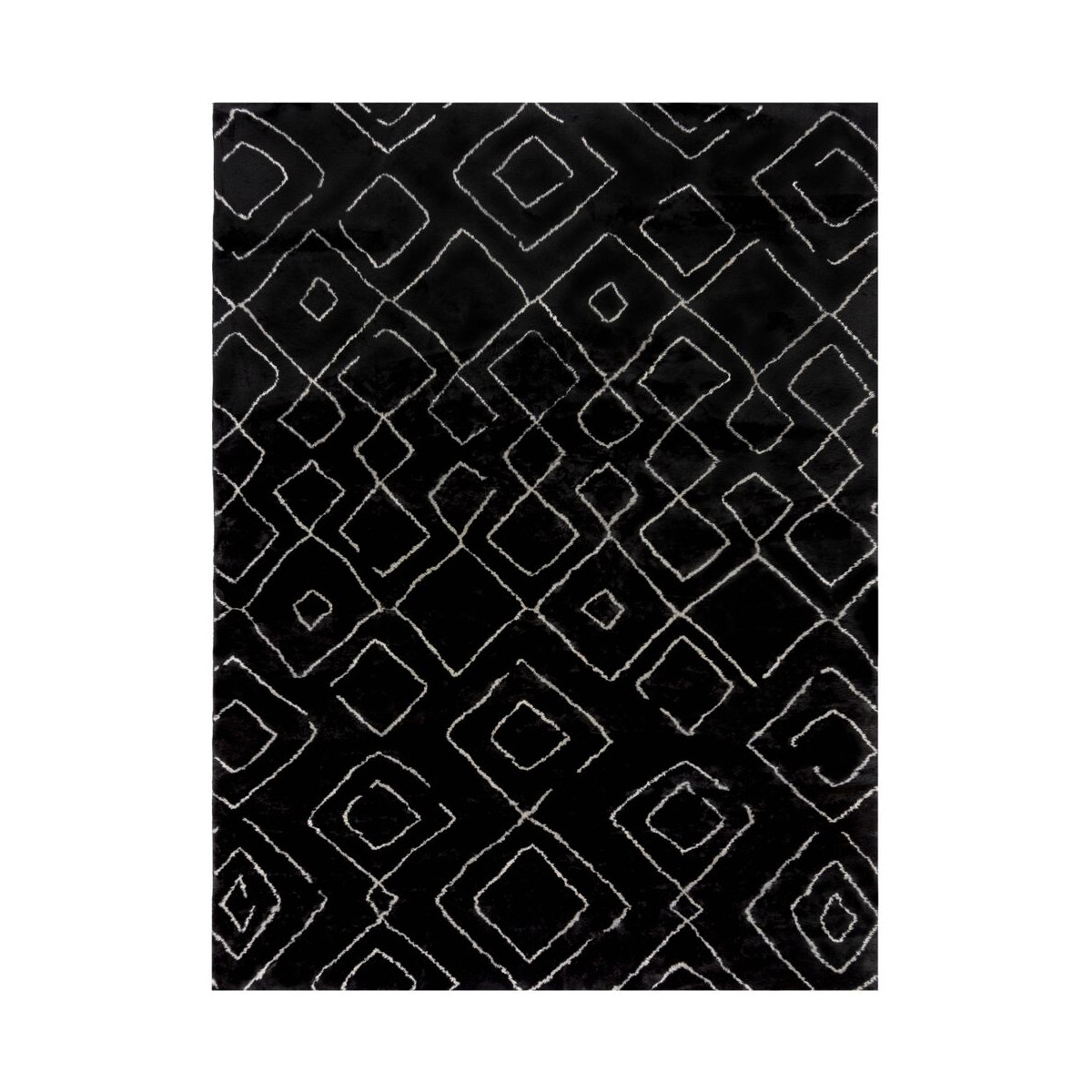 Kusový koberec Furber Imran Fur Berber Black/Ivory