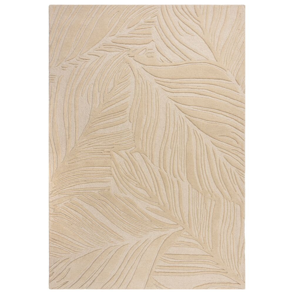 Flair Rugs, Kusový koberec Solace Lino Leaf Natural, 160x230, béžová, obývacia izba