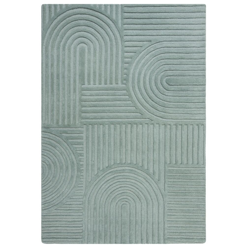 Flair Rugs, Kusový koberec Solace Zen Garden Duck Egg, 160x230, zelená, obývacia izba