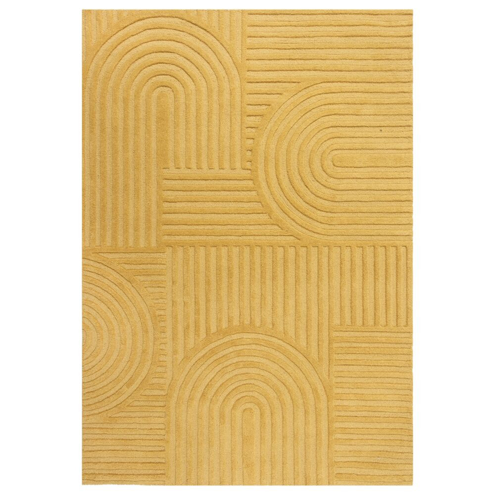 Flair Rugs, Kusový koberec Solace Zen Garden Ochre, 120x170, žltá, obývacia izba