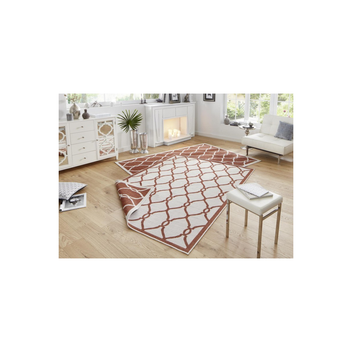 AKCIA: 80x150 cm Kusový koberec Twin-Wendeteppiche 103120 terra creme – na von aj na doma