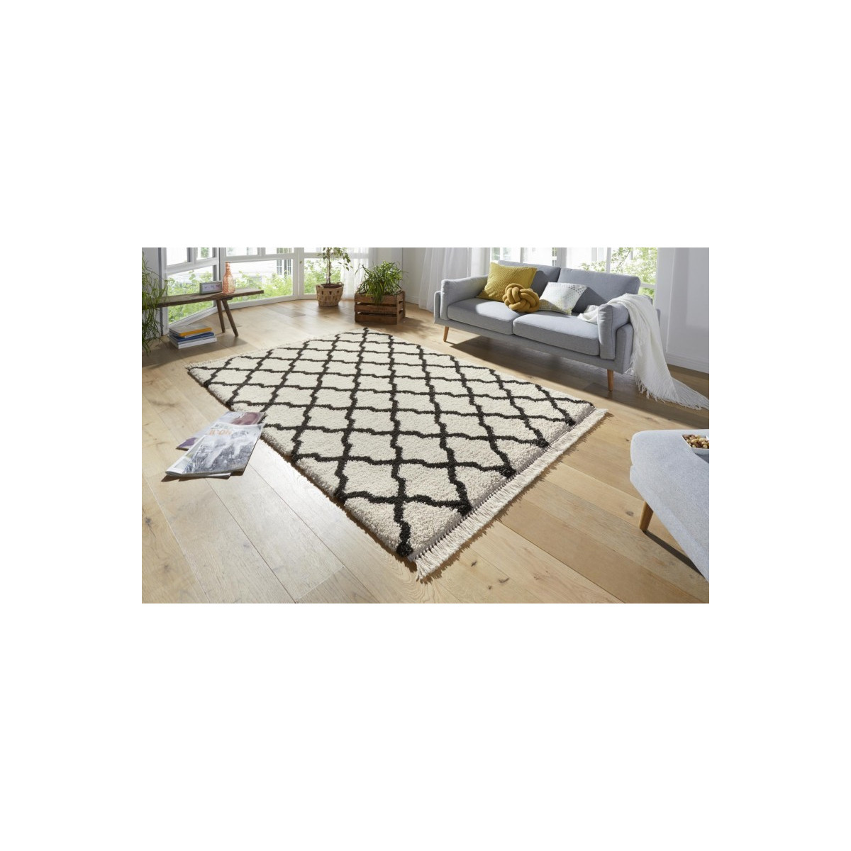 AKCIA: 80x200 cm Kusový koberec Desiré 103328 Creme Schwarz