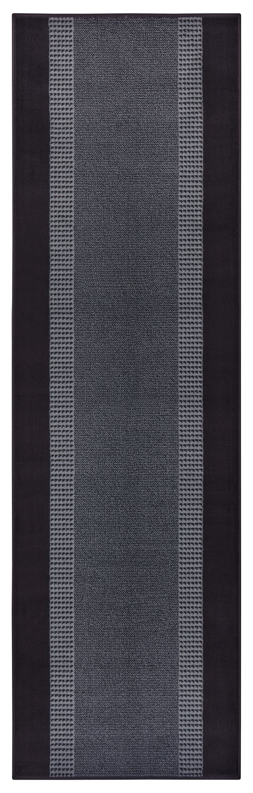 Hanse Home, Behúň Basic 105486 Black, 80x500, čierna, chodba / predsieň