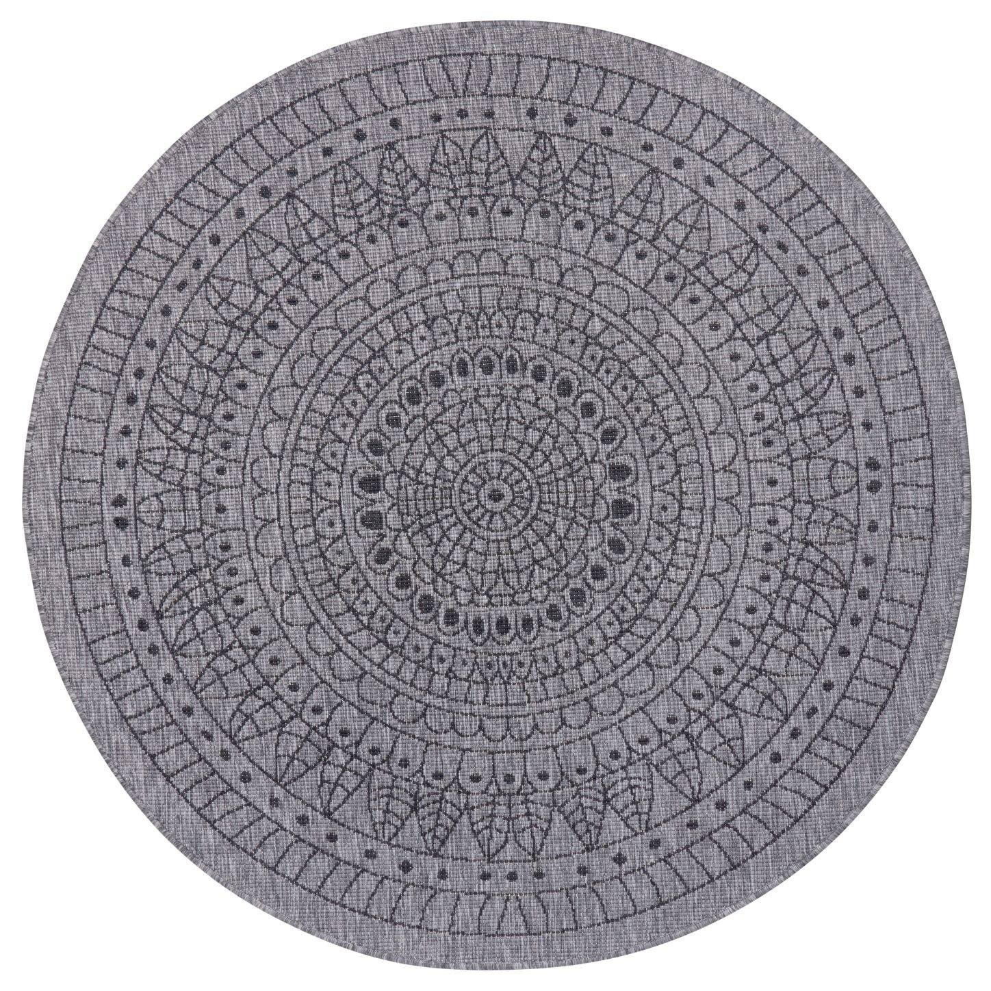 Kusový koberec Twin-Wendeteppiche 105476 Night Silver kruh – na von aj na doma - 140x140 (priemer) kruh cm NORTHRUGS - Hanse Home koberce 