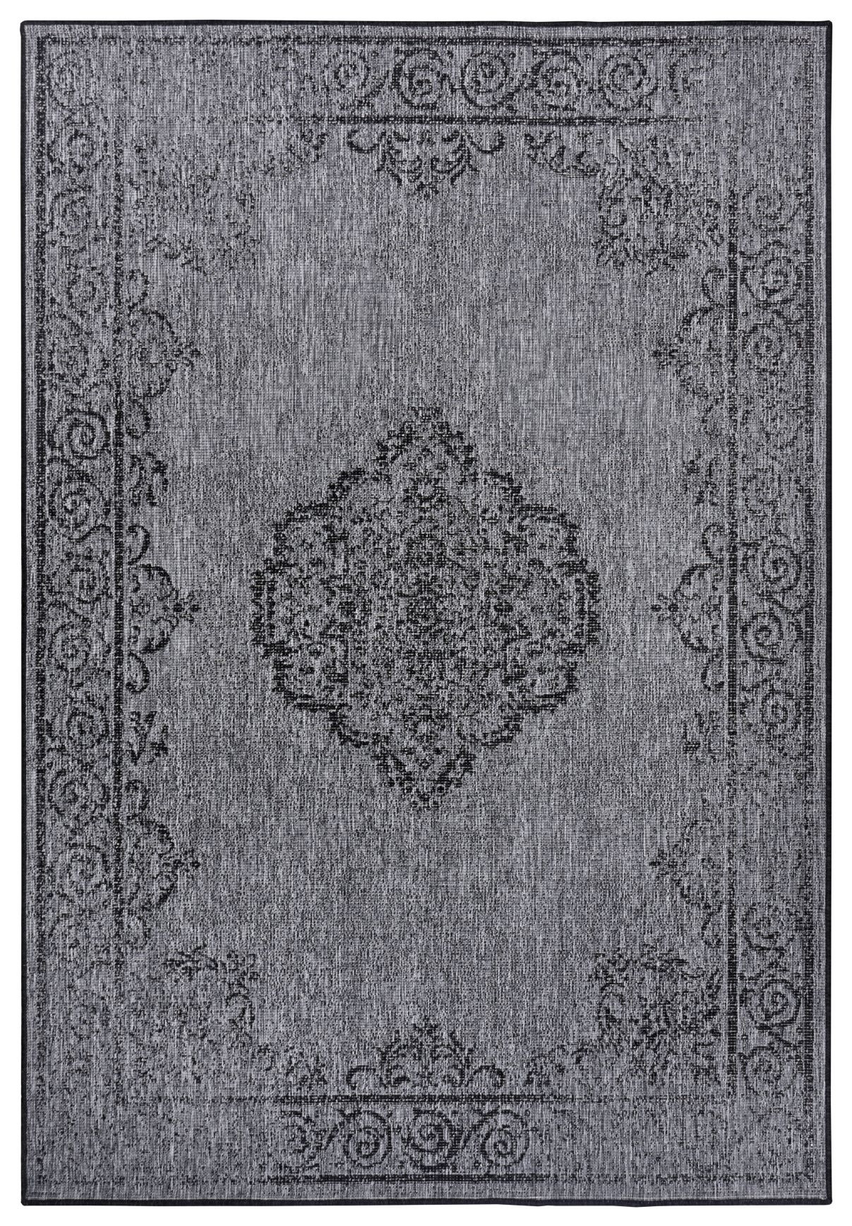 Hanse Home, Kusový koberec Twin Supreme 105424 Cebu Night Silver – na von aj na doma, 80x150, šedá, chodba / predsieň