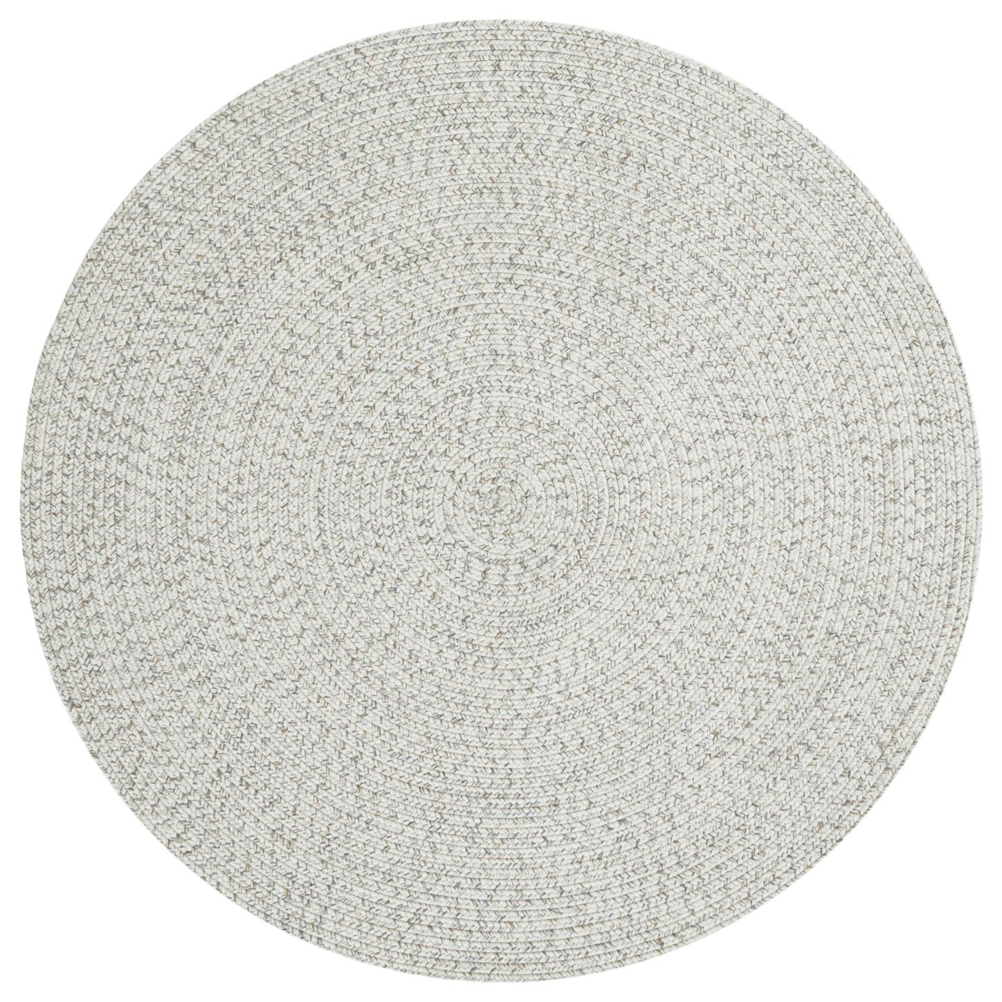 Hanse Home, Kusový koberec Braided 105553 Light Melange kruh – na von aj na doma, 200x200 (priemer) kruh, biela, chodba / predsieň