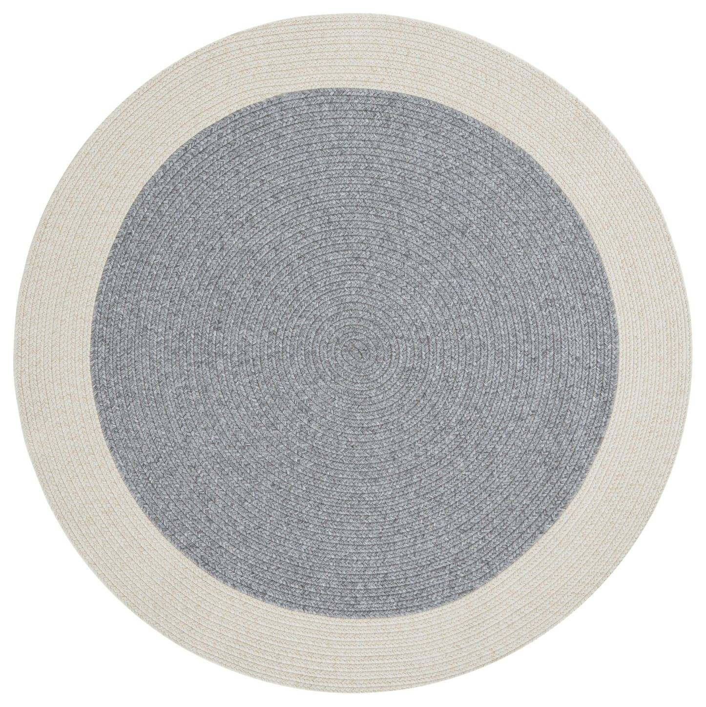 Kusový koberec Braided 105555 Grey Creme kruh – na von aj na doma - 150x150 (priemer) kruh cm NORTHRUGS - Hanse Home koberce 