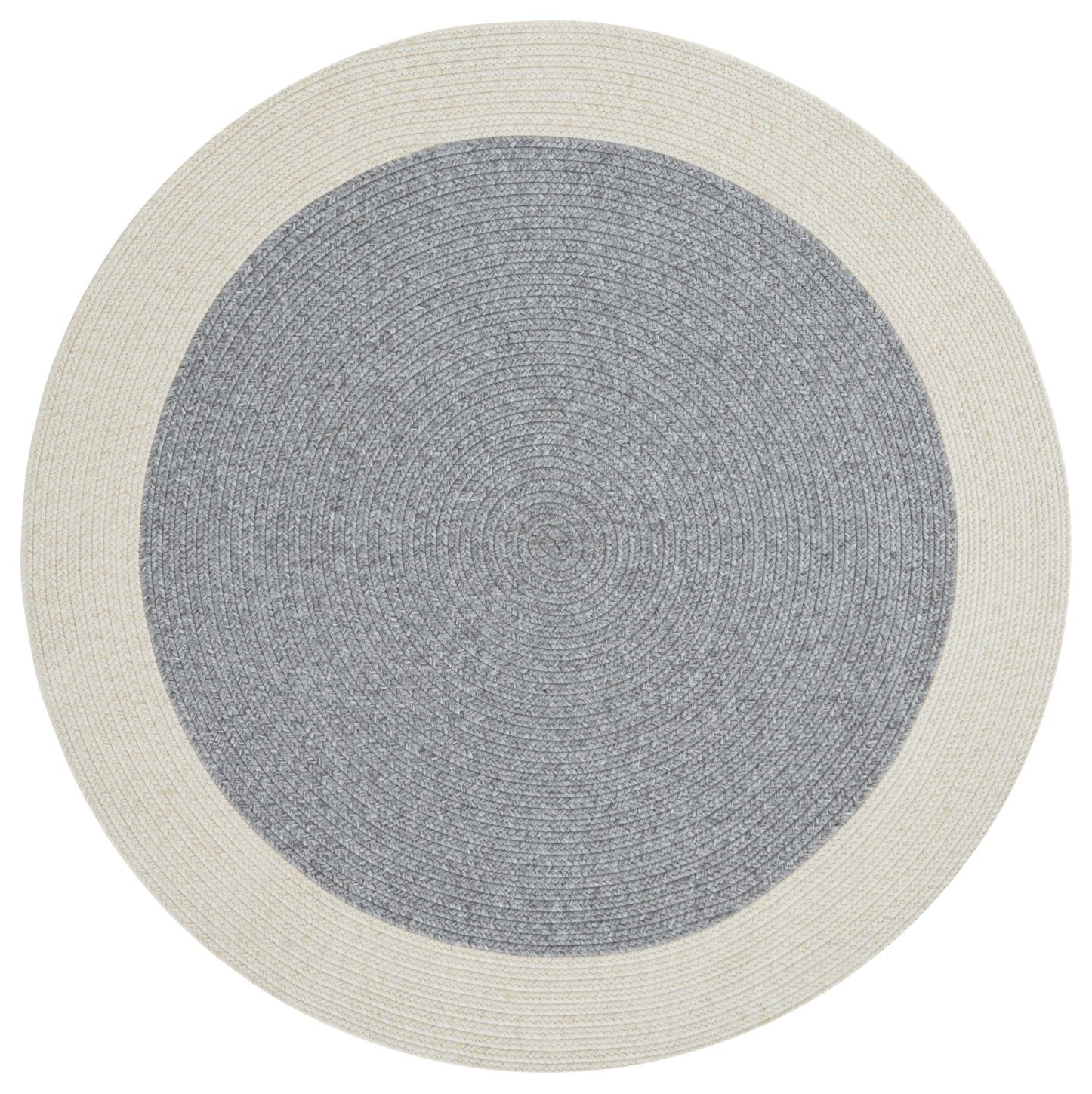 Hanse Home, Kusový koberec Braided 105555 Grey Creme kruh – na von aj na doma, 150x150 (priemer) kruh, šedá, chodba / predsieň