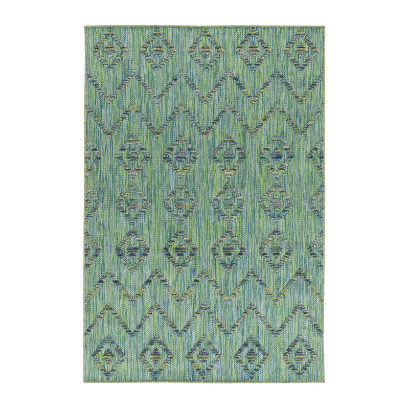 Ayyildiz, Kusový koberec Bahama 5152 Green – na von aj na doma, 80x250, zelená, chodba / predsieň