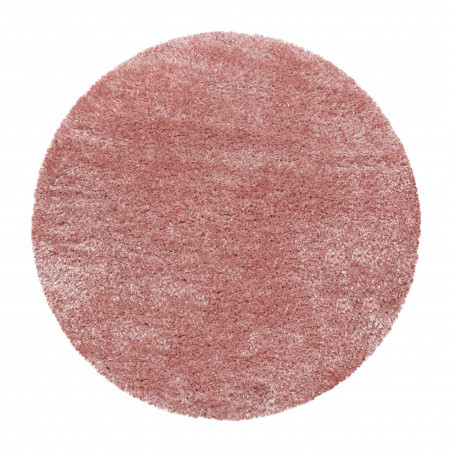 Ayyildiz, Kusový koberec Brilliant Shaggy 4200 Rose kruh, 200x200 (priemer) kruh, ružová, obývacia izba