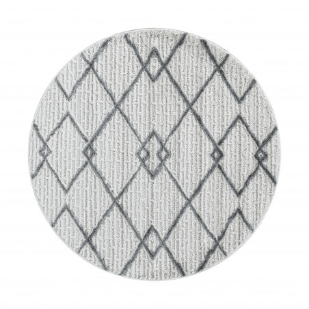 Ayyildiz, Kusový koberec Pisa 4701 Cream kruh, 120x120 (priemer) kruh, biela, obývacia izba